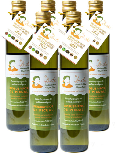 Pack 6 Botellas de Aceite de Oliva Virgen Extra Ecológico De ANITA 500ml