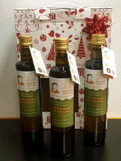 Pack 3 botellas de Aceite de Oliva Virgen Extra Ecológico De ANITA 500ml Especial Navidad
